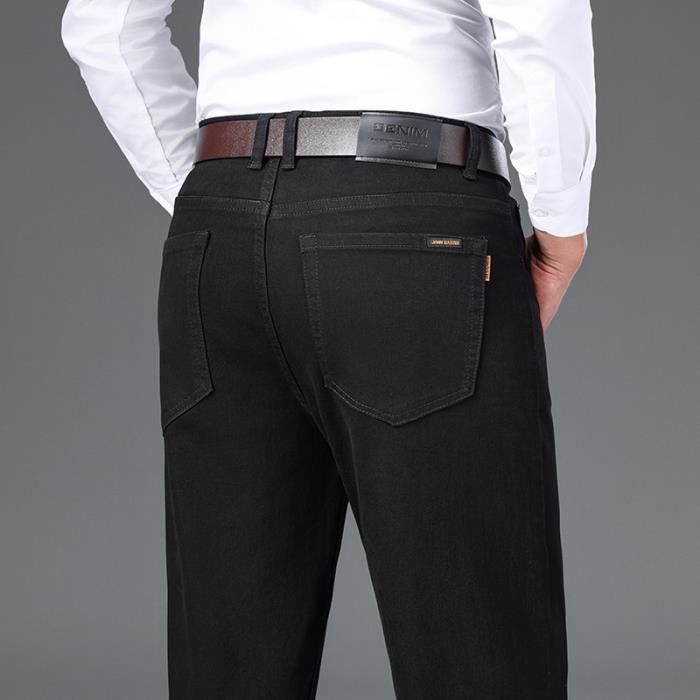 INSFITY Men's Jeans - Straight Leg - Black - Autumn/Winter Casual