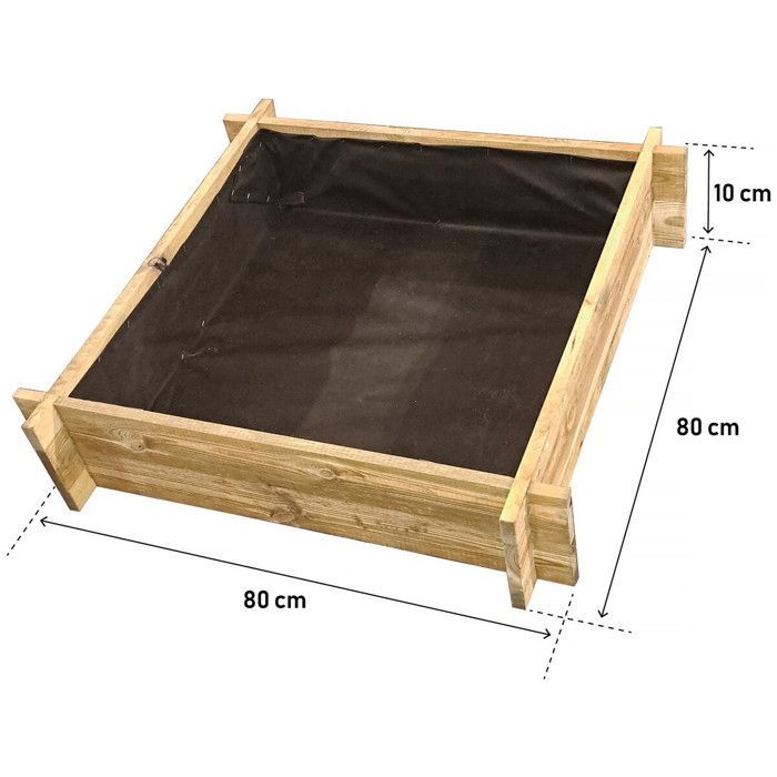 Wooden raised garden bed 
