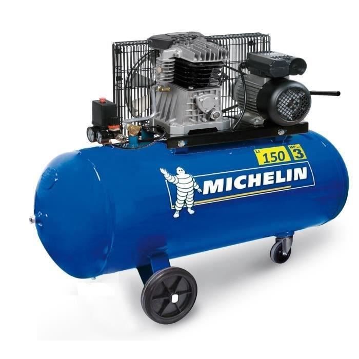 MICHELIN Remdriven kompressor 150L - 3 hk - 10 bar - 2850 rpm