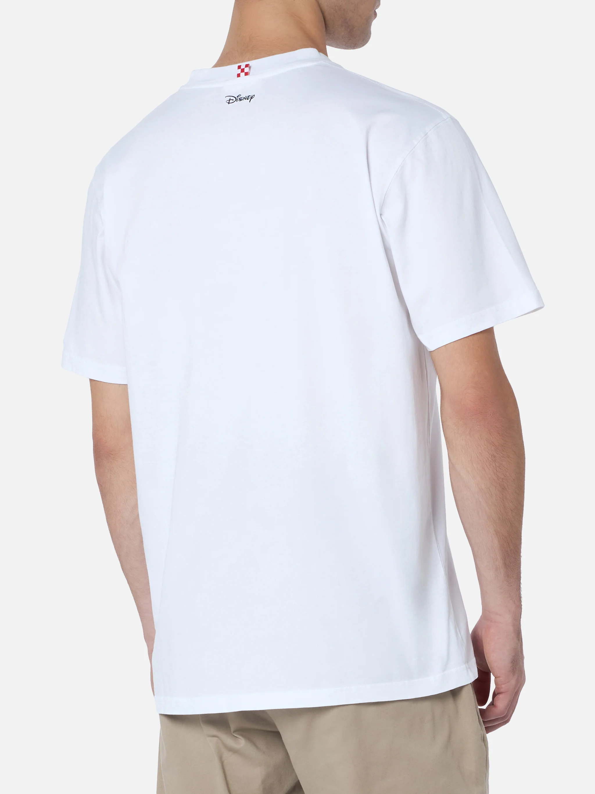 Heren katoenen T-shirt met Mickey Mouse-print en -borduurwerk | DISNEY SPECIAL