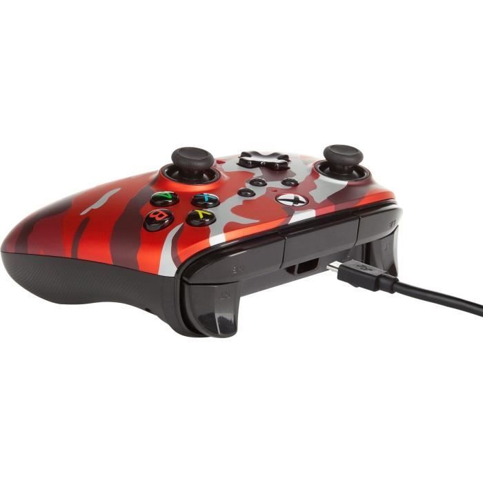 Manette Filaire - Camouflage rouge métallisé - Xbox One / PC