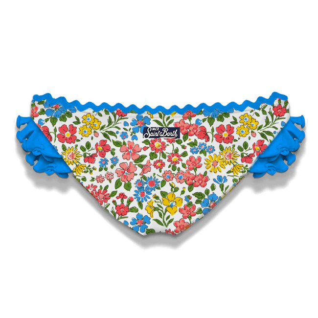 Meisjeszwembroekje met ruches en bloemenprint | SPECIALE EDITIE L