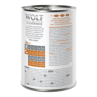 Wolf of Wilderness Adult Classic 6 x 400g