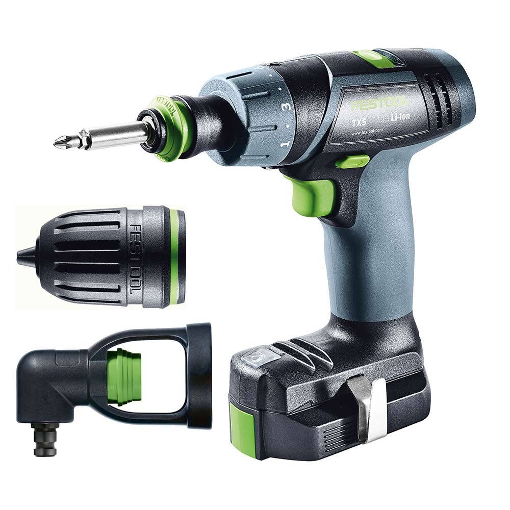 FESTOOL Akku-Bohrschrauber-Set 10,8 V 2 x 2,6 Ah 10 mm 576104