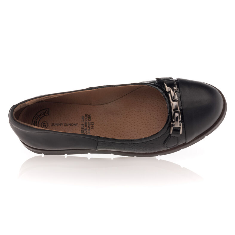 Bailarinas negras para mujer / Zapatos tipo Mary Jane