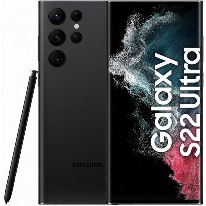 Smartphone - SAMSUNG - Galaxy S22 Ultra 5G - 256 Go - Noir - Single SIM - Version US (États-Unis)