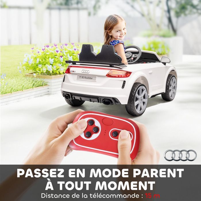 HOMCOM – Kinderauto – Kunststoff – 102 x 60 x 44 cm – Weiß