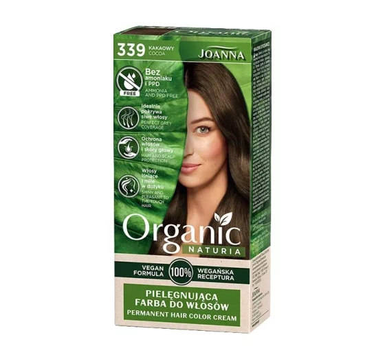 JOANNA NATURIA ORGANIC PIELĘGNUJĄCA FARBA DO WŁOSÓW 339 KAKAOWY