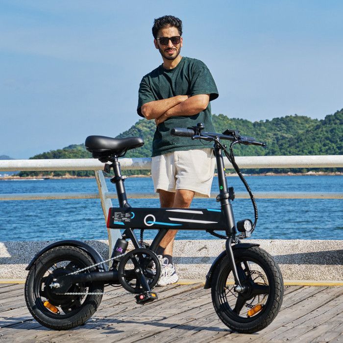 Vélo Électrique - AGILERIDE - AE-B1 - VTT 14'' - Moteur 250W - Batterie 36V 7.8Ah - Autonomie 40 km- 3 Vitesses-Adulte-Noir
