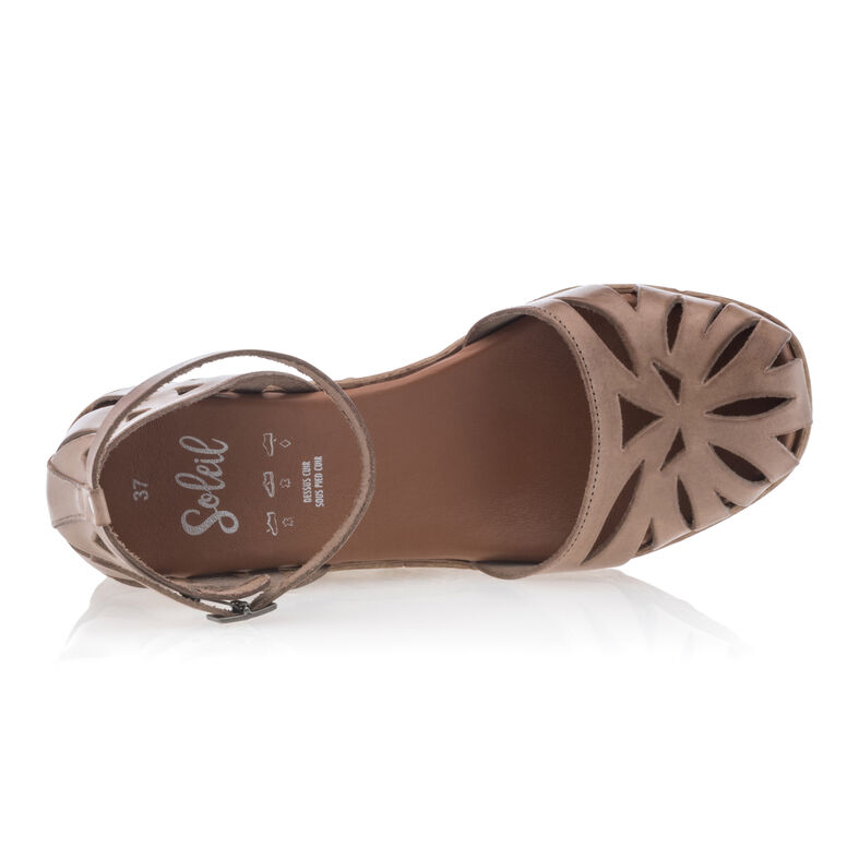Brune sandaler / sko med åpen tå til dame