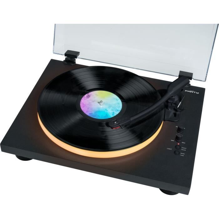 BIGBEN INTERACTIVE PARTYBTTDLIGHT Giradischi - Piatto illuminato - Trasmissione a cinghia - Bluetooth - Effetti luminosi