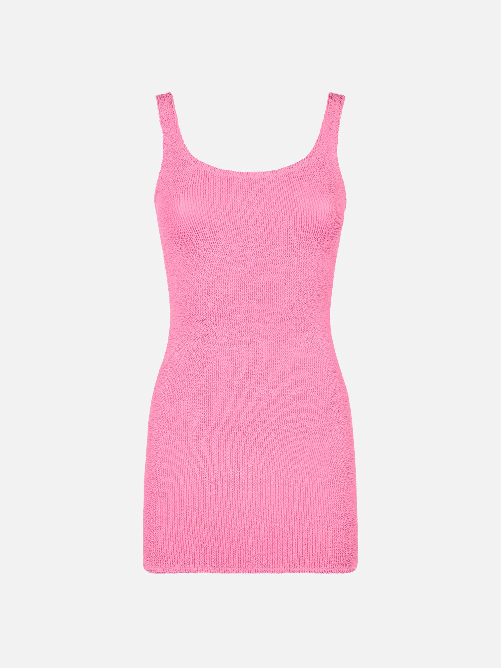 Roze, gerimpelde tankjurk voor dames