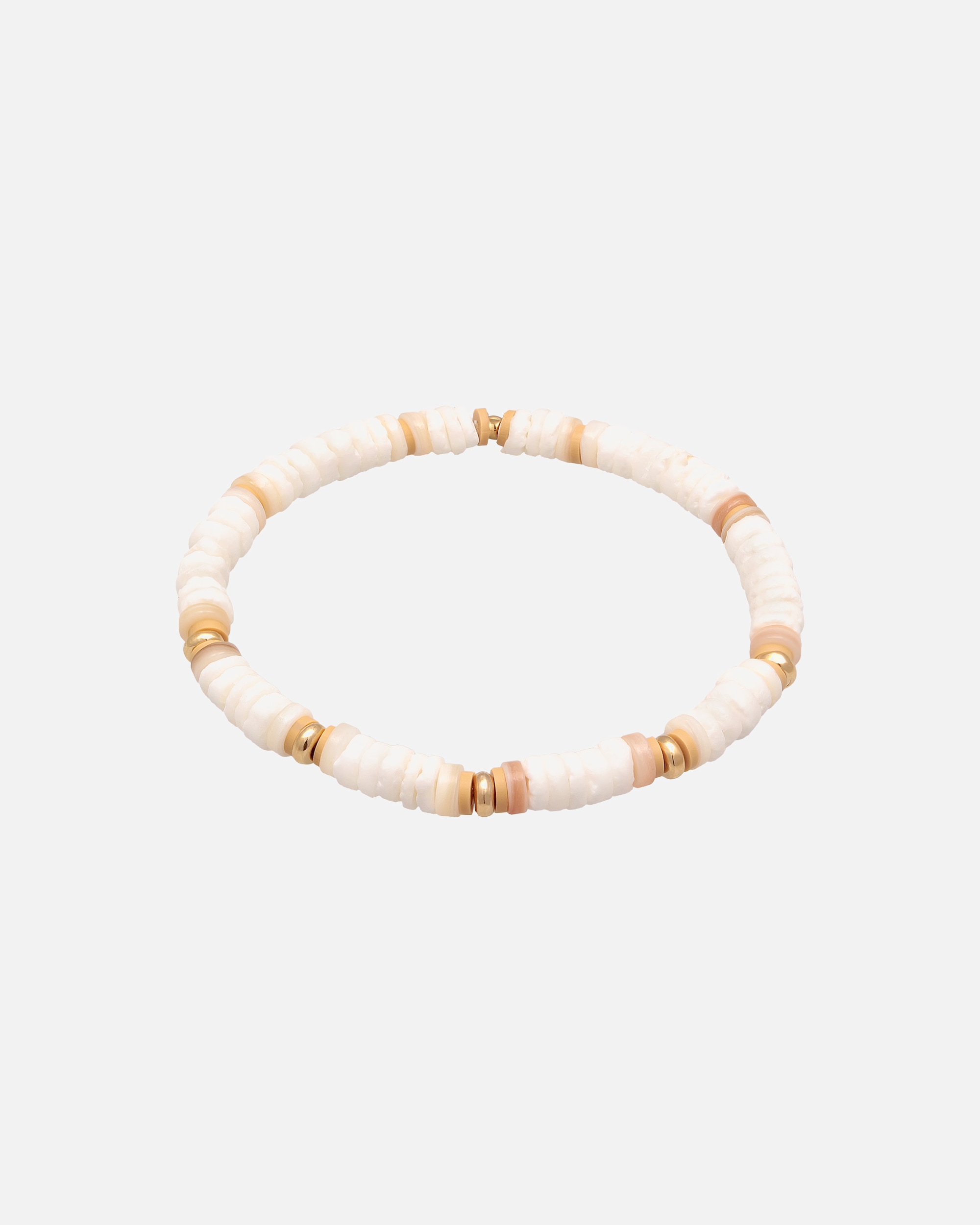 Elli Femmes Style Surfer Tendance Plage avec Heishi Beads en argent sterling 925 plaqué or