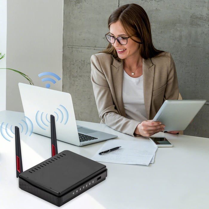 Dual-band WiFi antenna with RP SMA male connector for wireless network router/access point/USB adapter/PCI adapter/camera