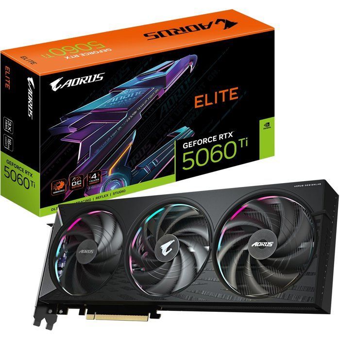 GIGABYTE - AORUS - Carte graphique - NVIDIA RTX 5060Ti E - 16 Go