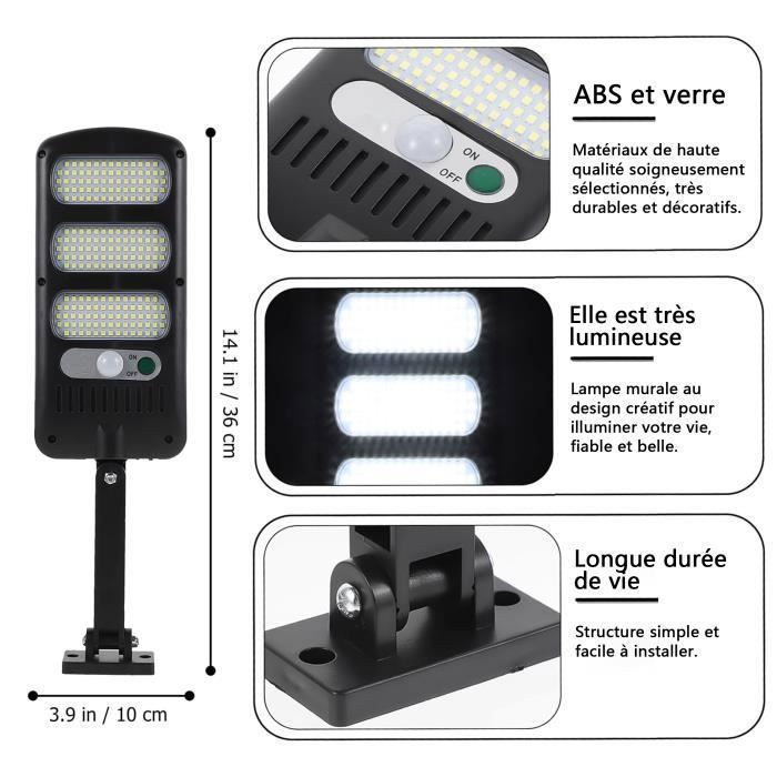 Luci solari da esterno, confezione da 2, 213 LED, illuminazione di sicurezza per esterni, sensore di movimento - 3 modalità, per giardini