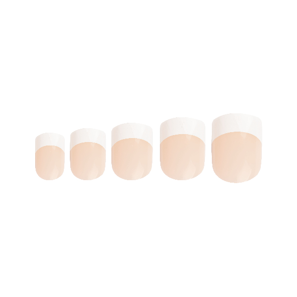 Unghie finte quadrate Invogue Bare French - Confezione da 24
