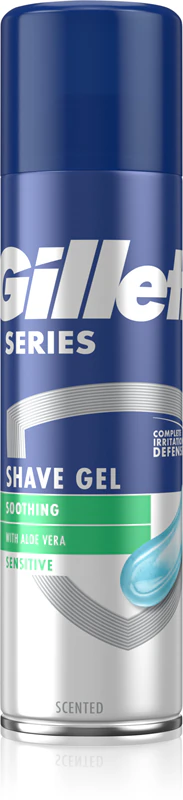 Gel de barbear Gillette Series Sensitive para homens