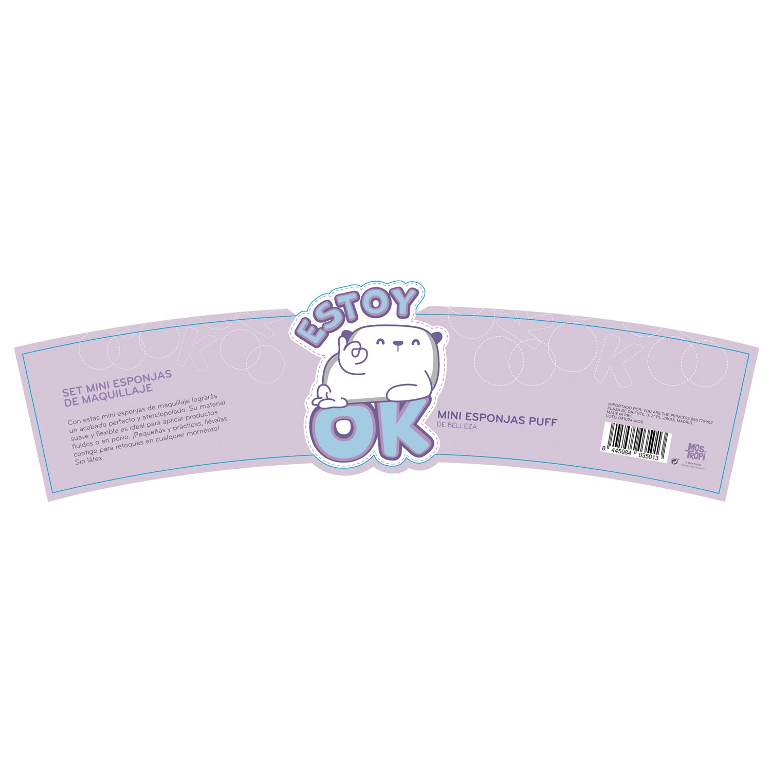 „I'm OK“ mini makiažo kempinėlių rinkinys Makiažo kempinėlės