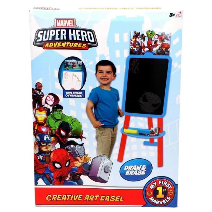 Tableau enfant - Avengers - Chevalet double face - Noir/Blanc - 120 x 40 x 38 cm
