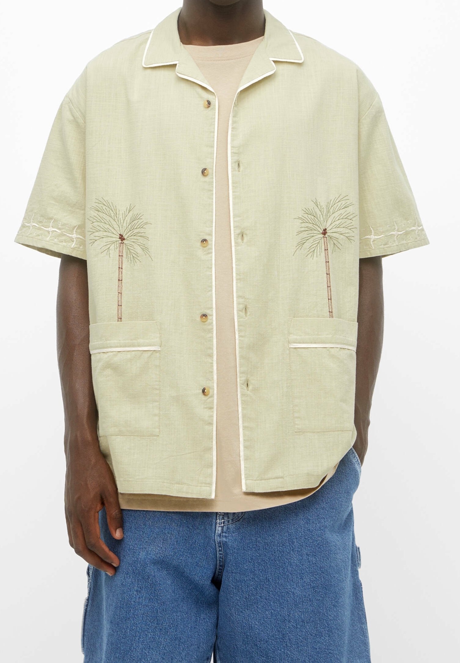 PULL&BEAR Hemd - hellgrün