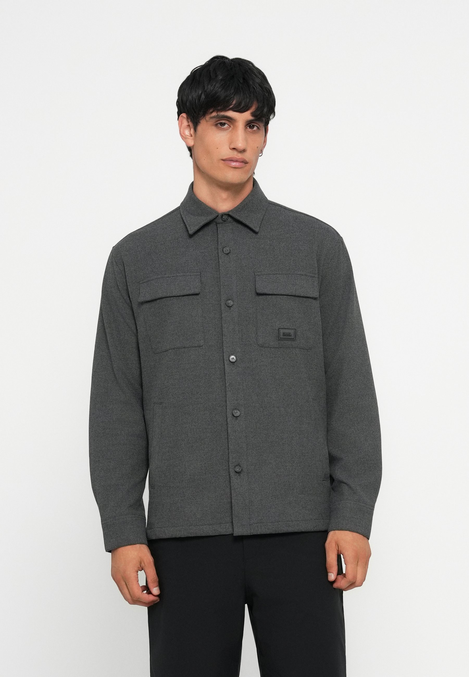 KARL LAGERFELD CASUAL OVERHEMD - Overhemd - donkergrijs