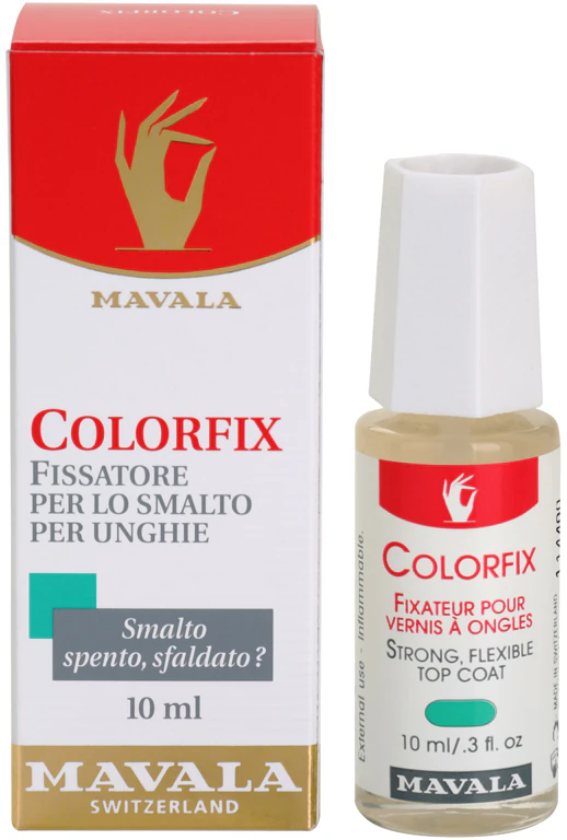 top coat Mavala Nail Beauty Colorfix proporciona excelente proteção e brilho intenso.
