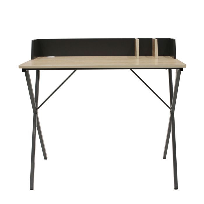 Bureau - Home Deco Factory - Brice - Epuré - Noir Et Marron