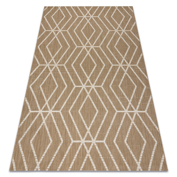 Dywan sizal FLAT 48956265 Geometryczny - beż 80x150 cm