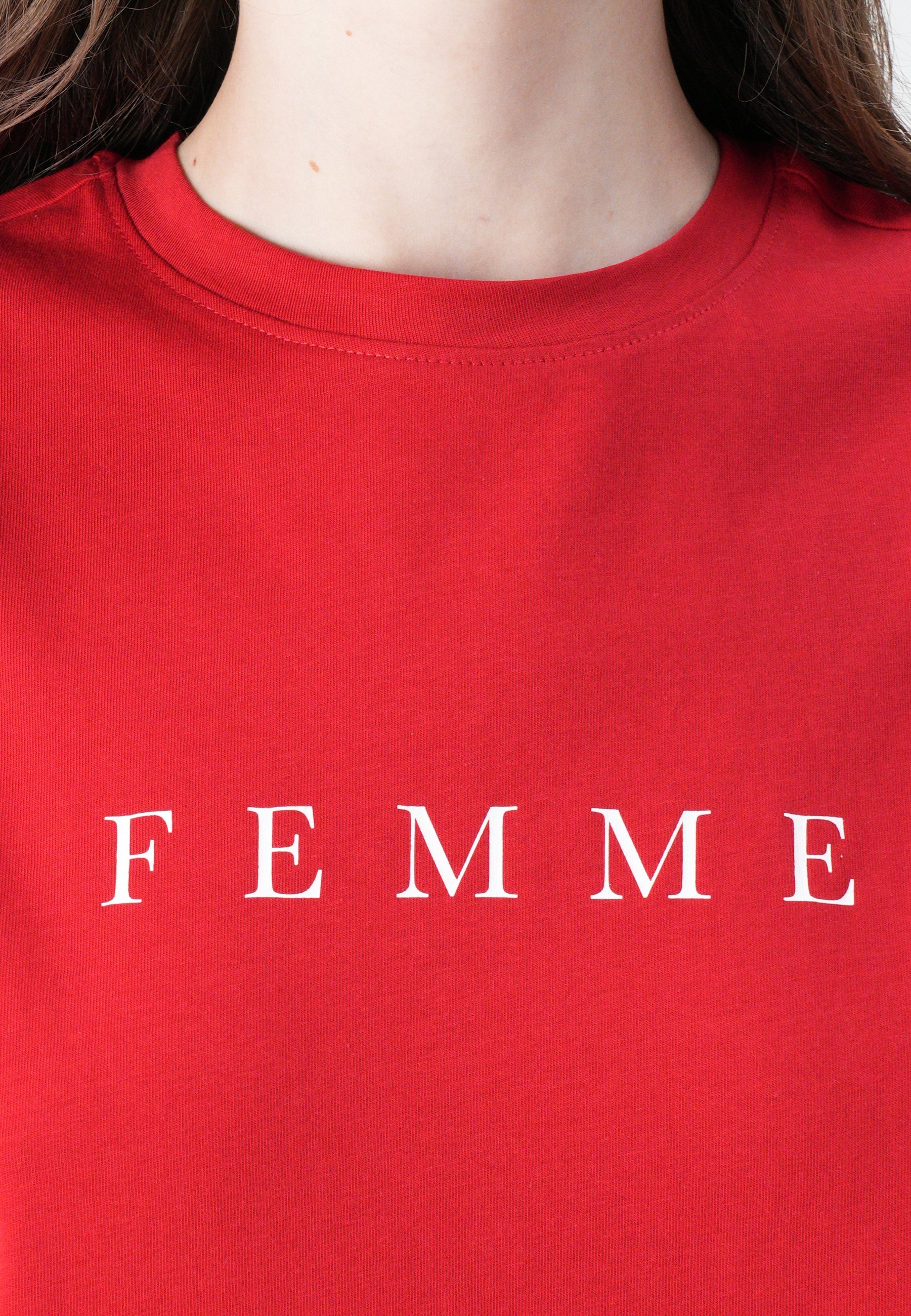 T-shirt imprimé Selected Femme SLFVILJA - T-shirt imprimé - rouge équestre
