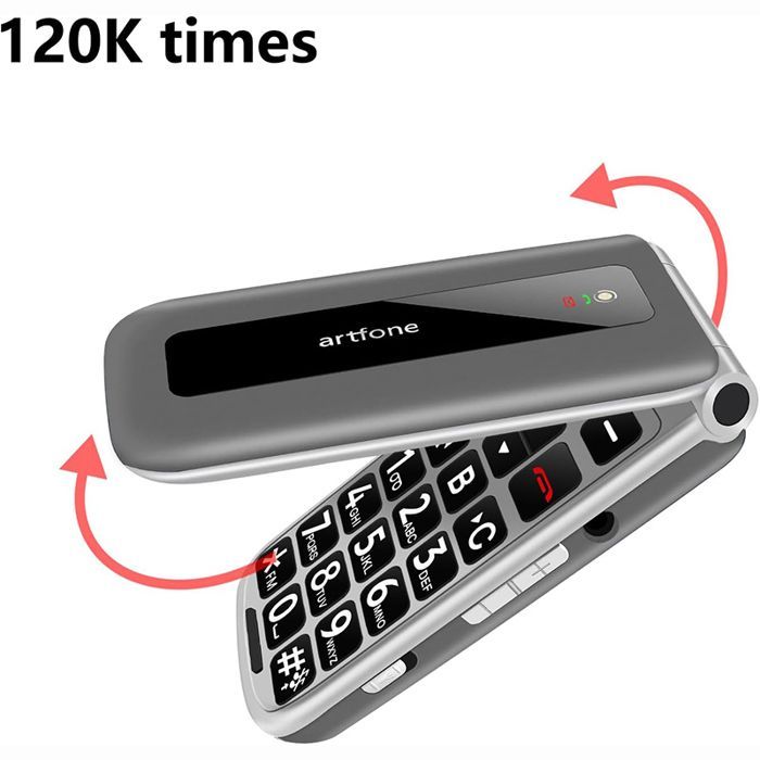 artfone F30 4G Téléphone Portable Senior à Clapet avec Grandes Touches,Bouton SOS,écran de 2.4