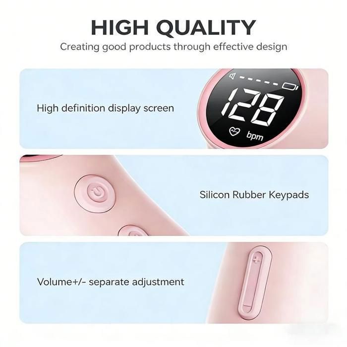 High-sensitivity 2.5MHz audio baby monitor with LCD screen, fetal monitoring, heartbeat monitor, portable, gel kit included