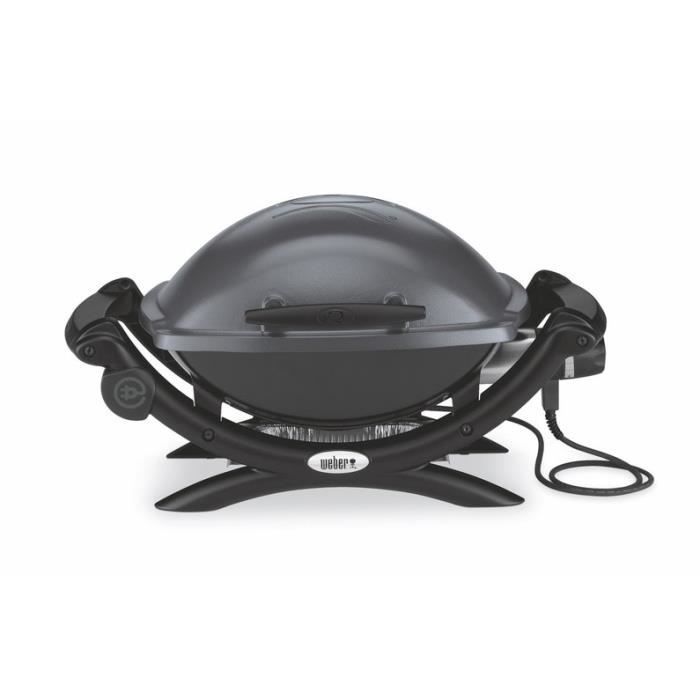 Soporte para barbacoa eléctrica WEBER Q 1400 - Superficie de cocción 43 x 32 cm - Negro