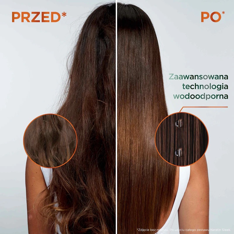 Garnier Fructis Keratin Sleek plaukų kaukė su keratinu ir argano aliejumi
