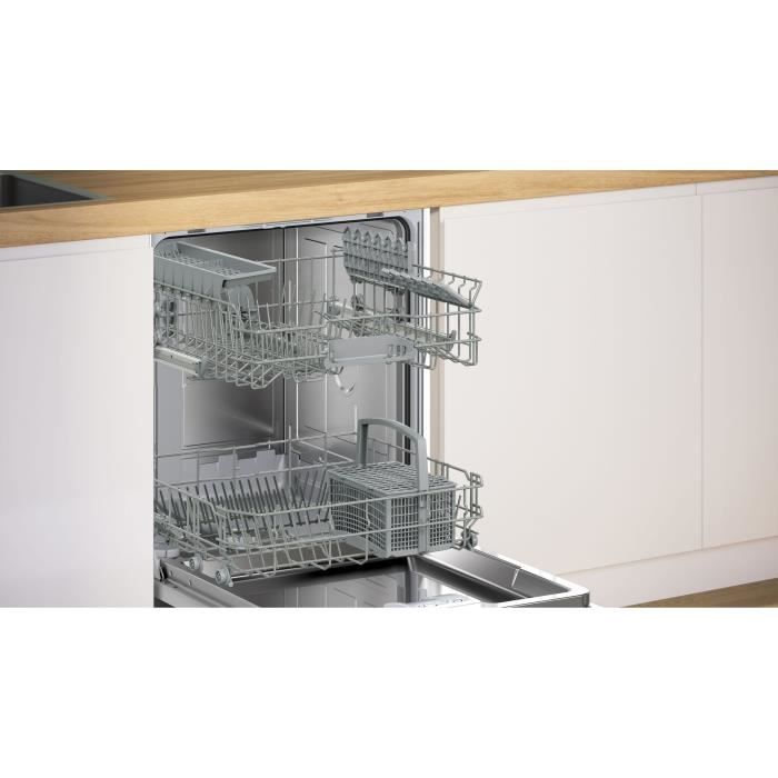 Lave-vaisselle semi-encastrable BOSCH SMI2HTS02E SER2 - 13 couverts - Induction - L60cm - 46 dB - Acier Brossé