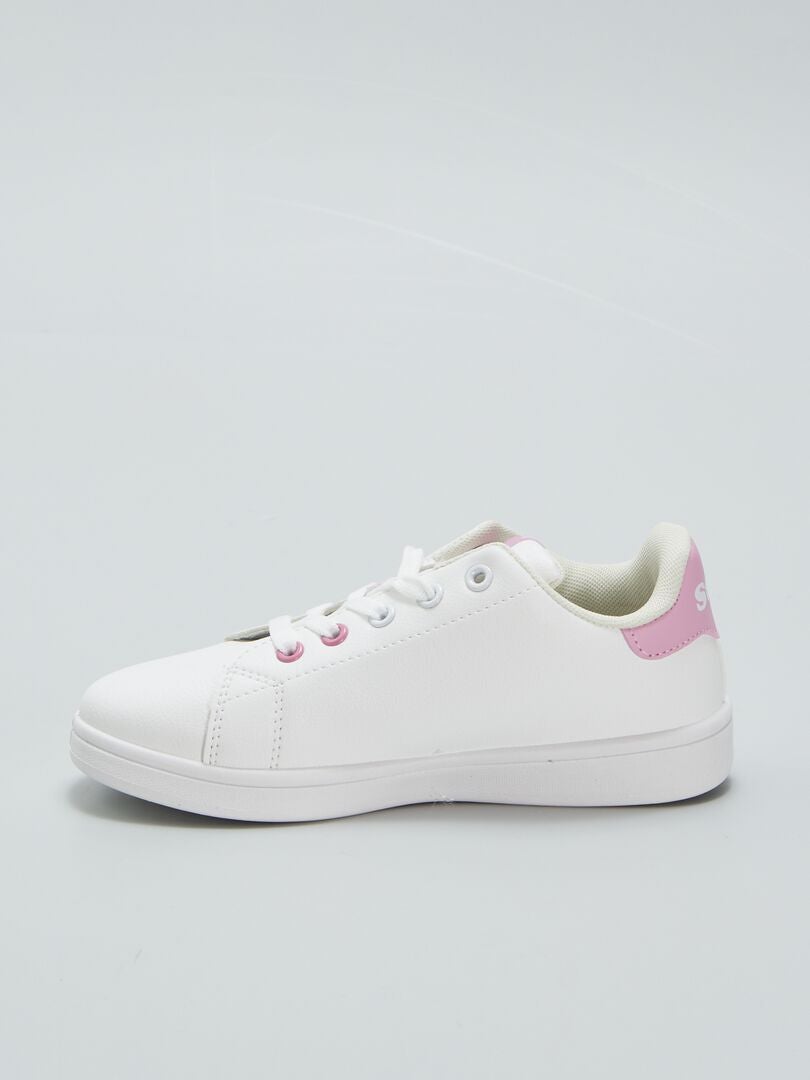 'Stitch' lage sneakers - wit