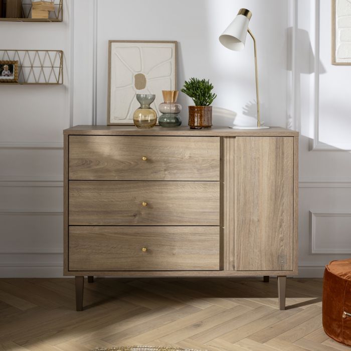 Habitación infantil, cuna convertible y cambiador - MOKKA