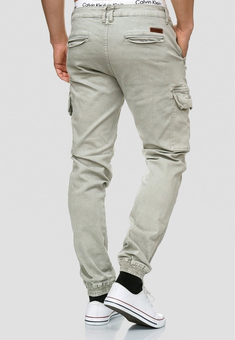 INDICODE JEANS Cargobroek - lichtgrijs