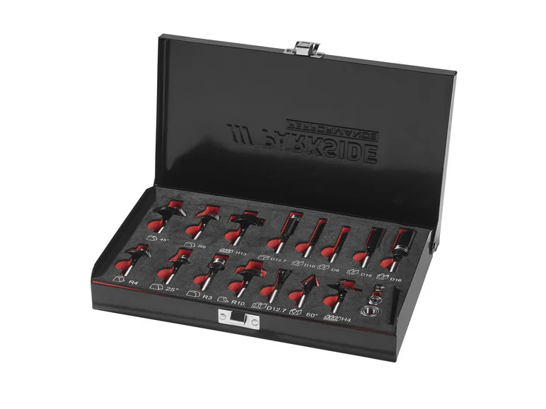 Fresas PARKSIDE PERFORMANCE® Zestaw 15