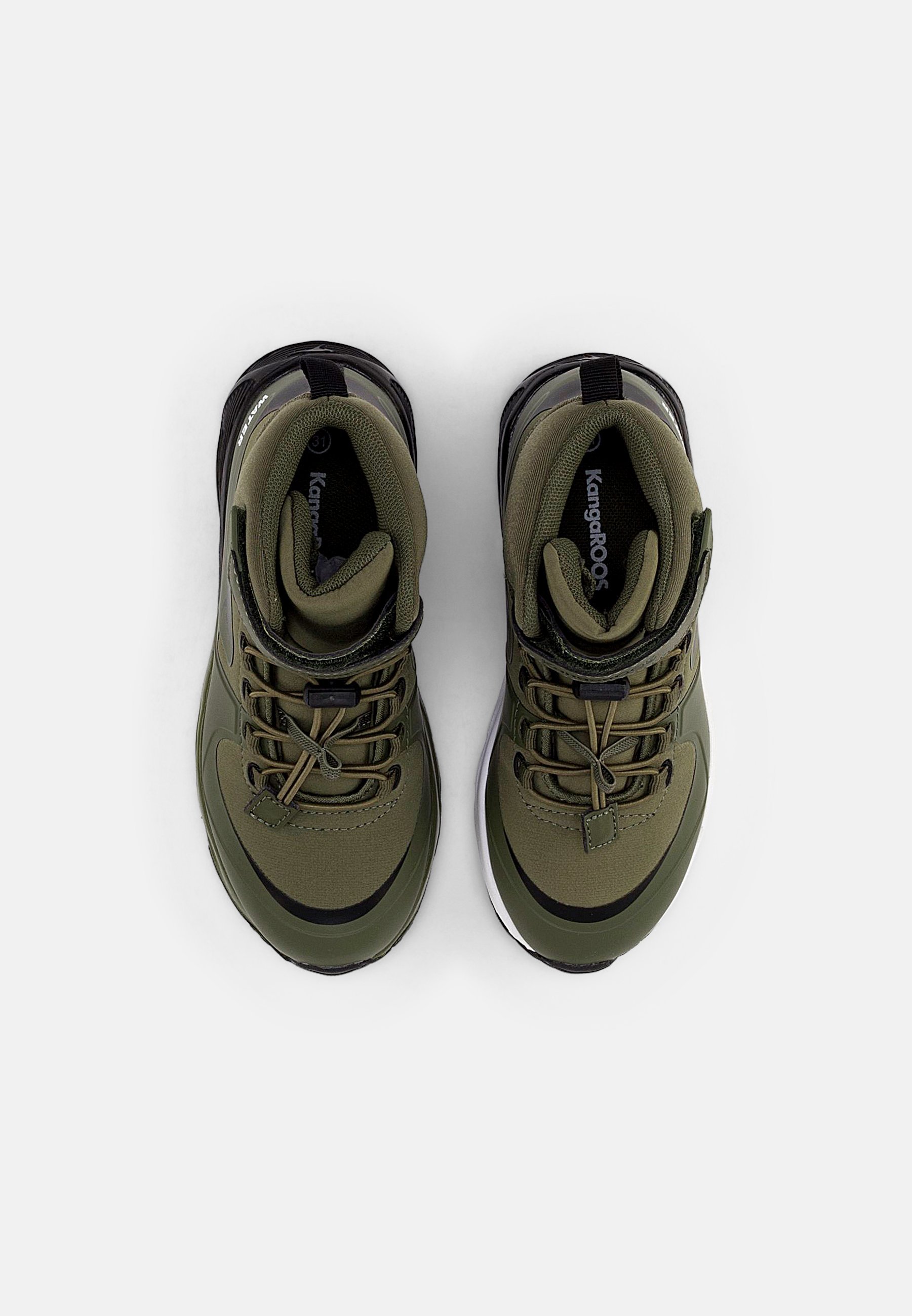 KangaROOS HYDRO UNISEX - Hoge sneakers - olijfgroen/gitzwart