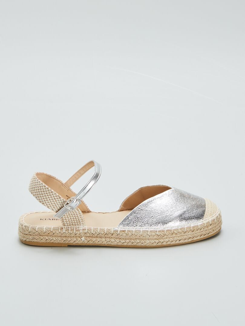 Sandálias Espadrille Fechadas - CINZA