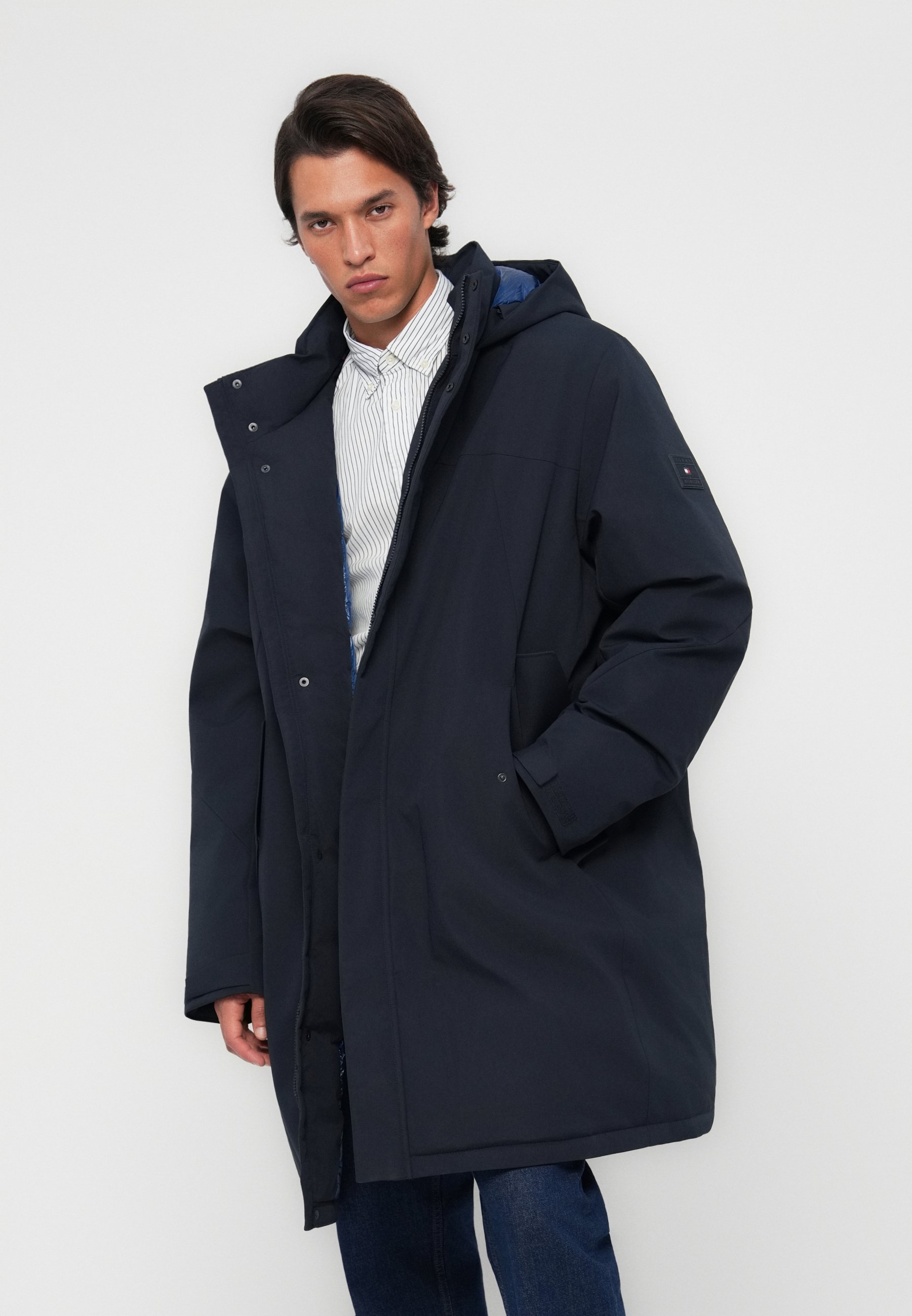 Tommy Hilfiger TECH HOODED PADDED - Winterjas - woestijnhemel
