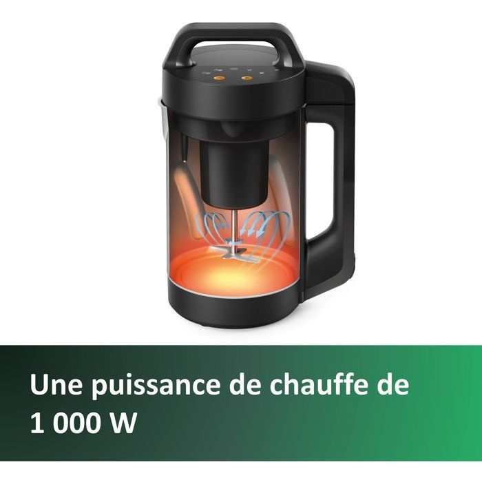 Frullatore per zuppe riscaldato - PHILIPS - HR2203/80 - Serie 3000 - 1000W - Ciotola da 2L - Metallo
