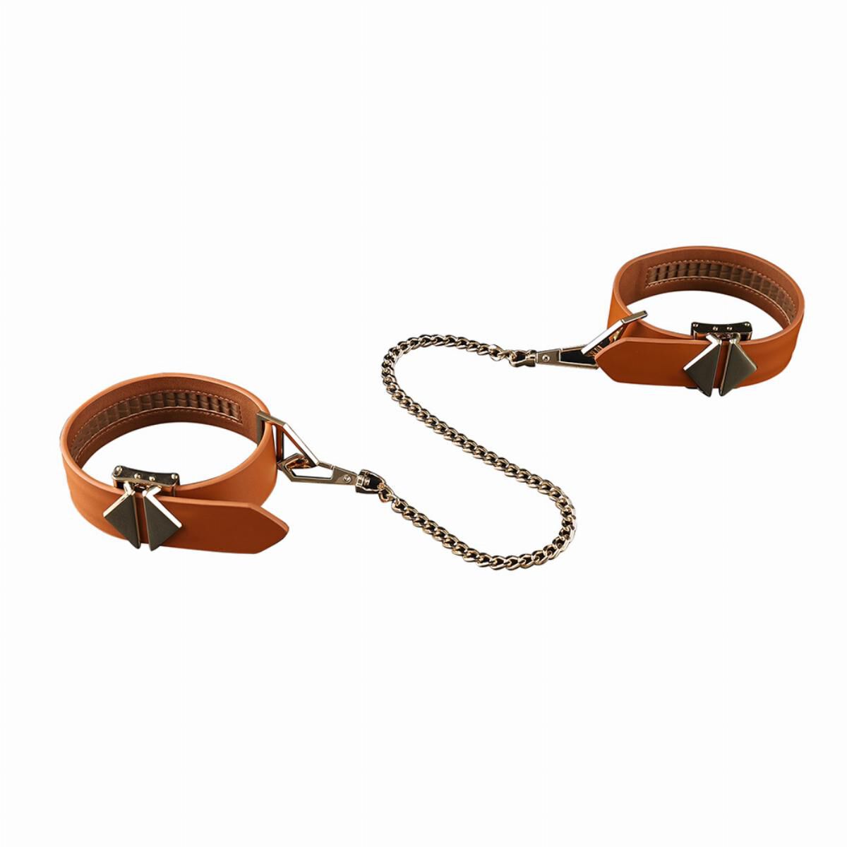 Juego de sujeción Lockink de 8 correas de bondage, color marrón.