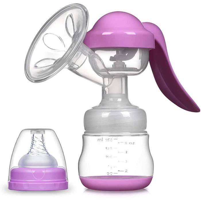 Tire Lait Manuel Portable,Réglable Tire-lait en Silicone,sans BPA,Tire-lait manuel complet en silicone de qualité alimentaire