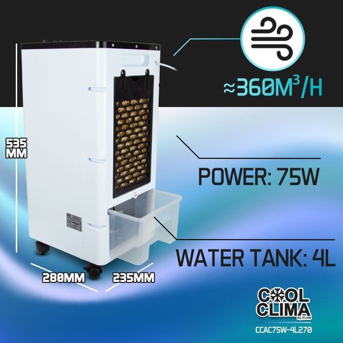 Air cooler - COOL CLIMA - CCAC75W-4L270 - 75 W