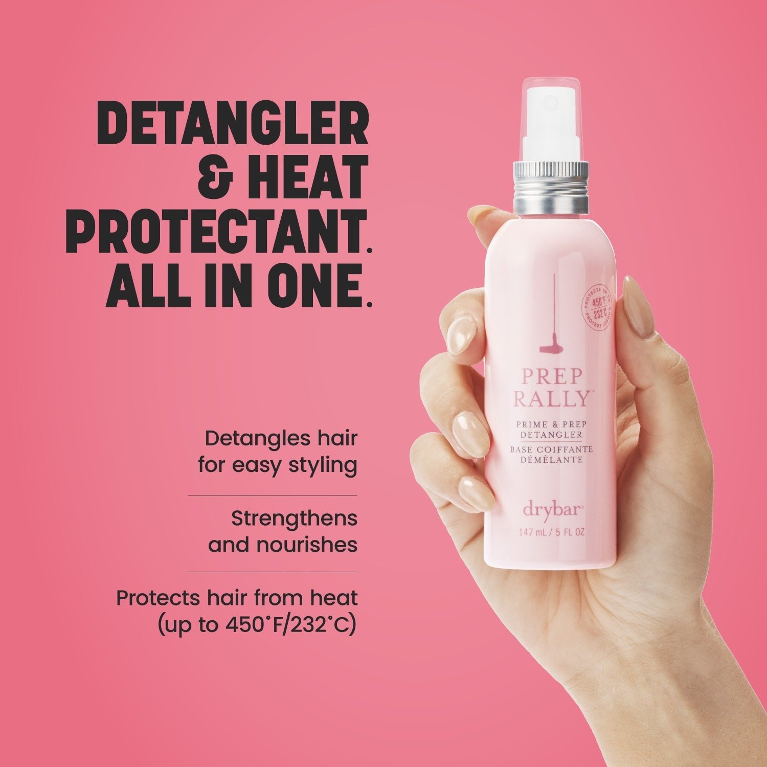 drybar лак за косу Prep Rally Prime & Prep спреј за распетљавање - 147 мл