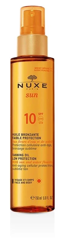 Huile solaire NUXE Sun SPF10 150 ml pour le visage, le corps et les cheveux