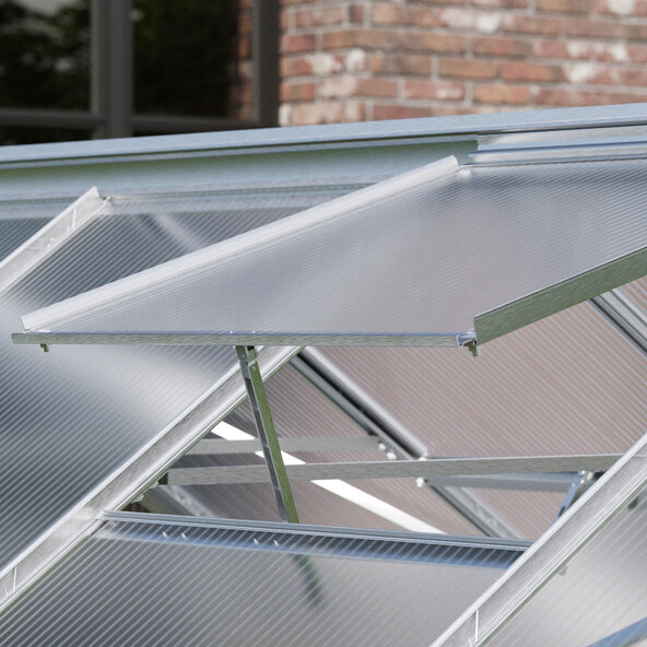 Greenhouse Planet 2500, including steel foundation frame