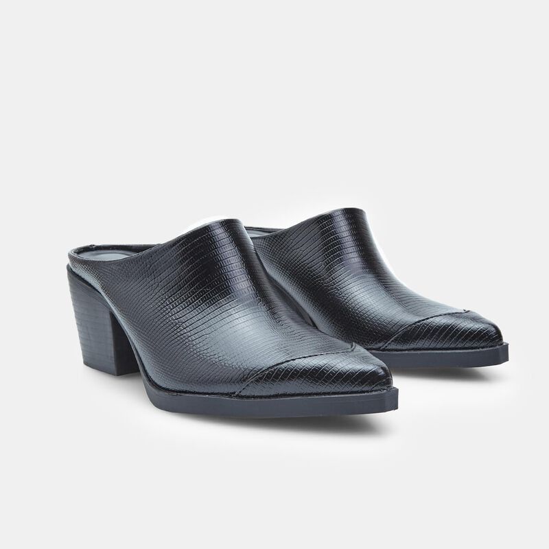 BATA damskie pantofle na obcasie typu western